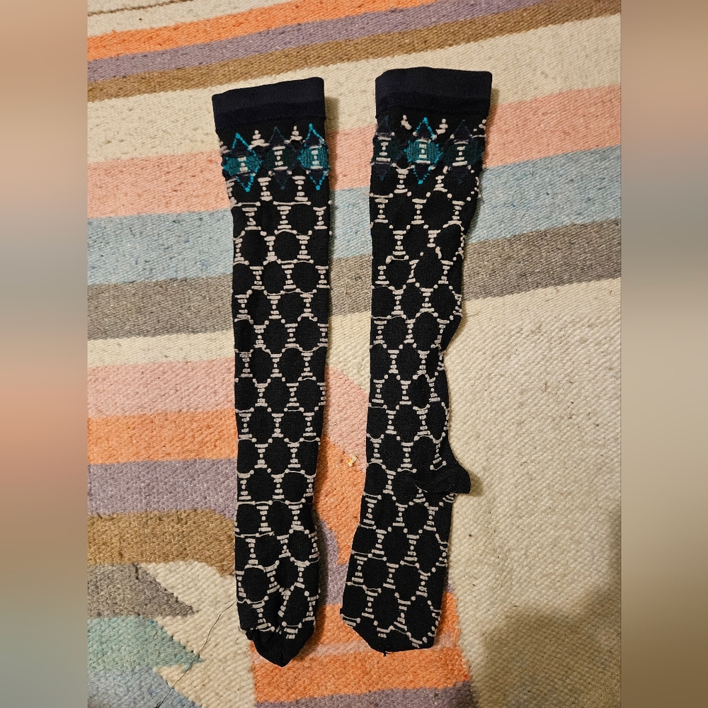Renaissance Socks Vintage Grid Knee High Socks